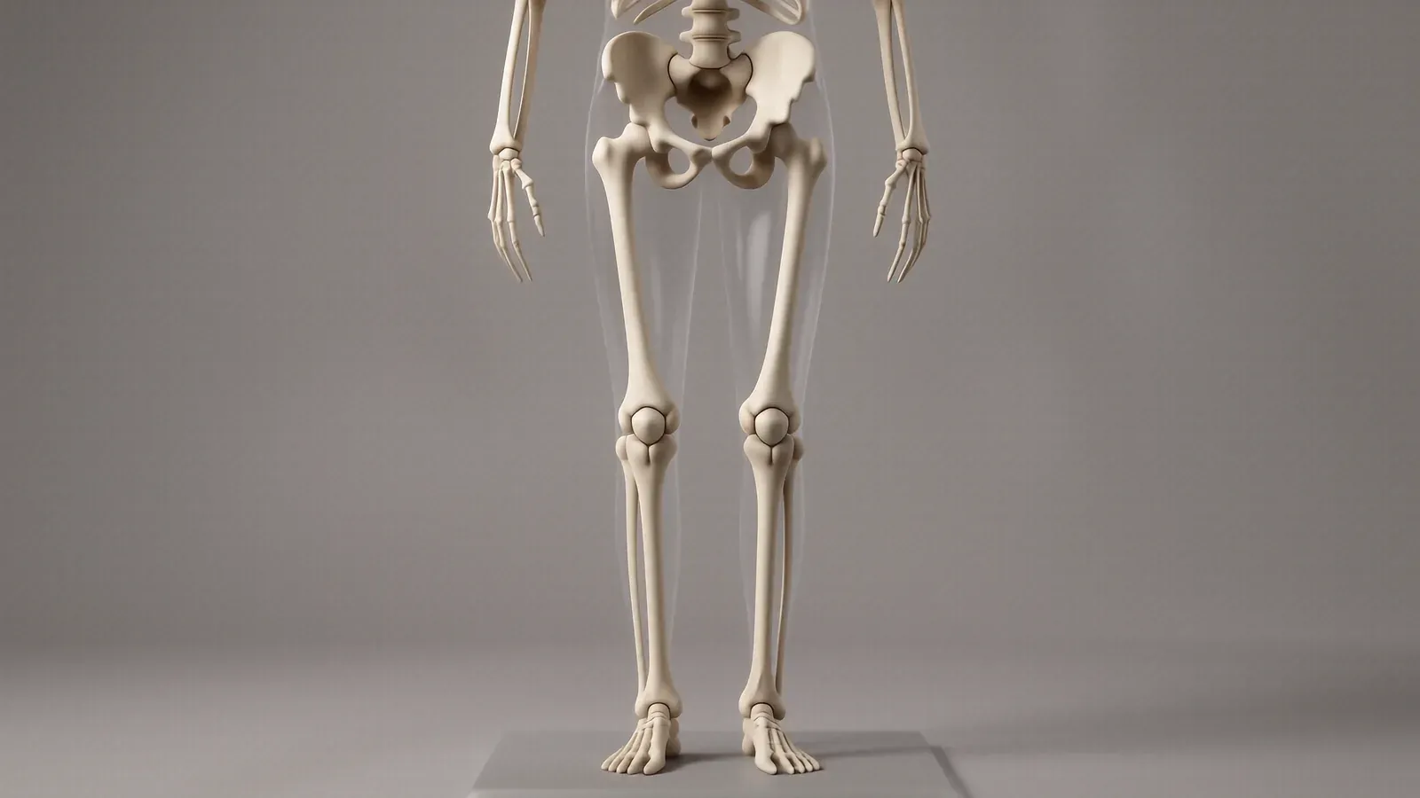 Aufbau des Skeletts der unteren Gliedmaßen