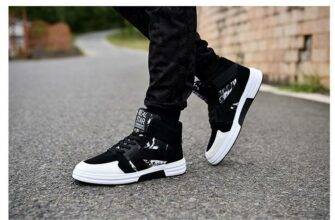 Bota Masculina geworfen Herbst und Winter Modische Freizeitschuhe mit flacher Sohle aus atmungsaktivem Material mit Camouflage Fliegendruck Für Männer Hip-Hop Student Nr. 97